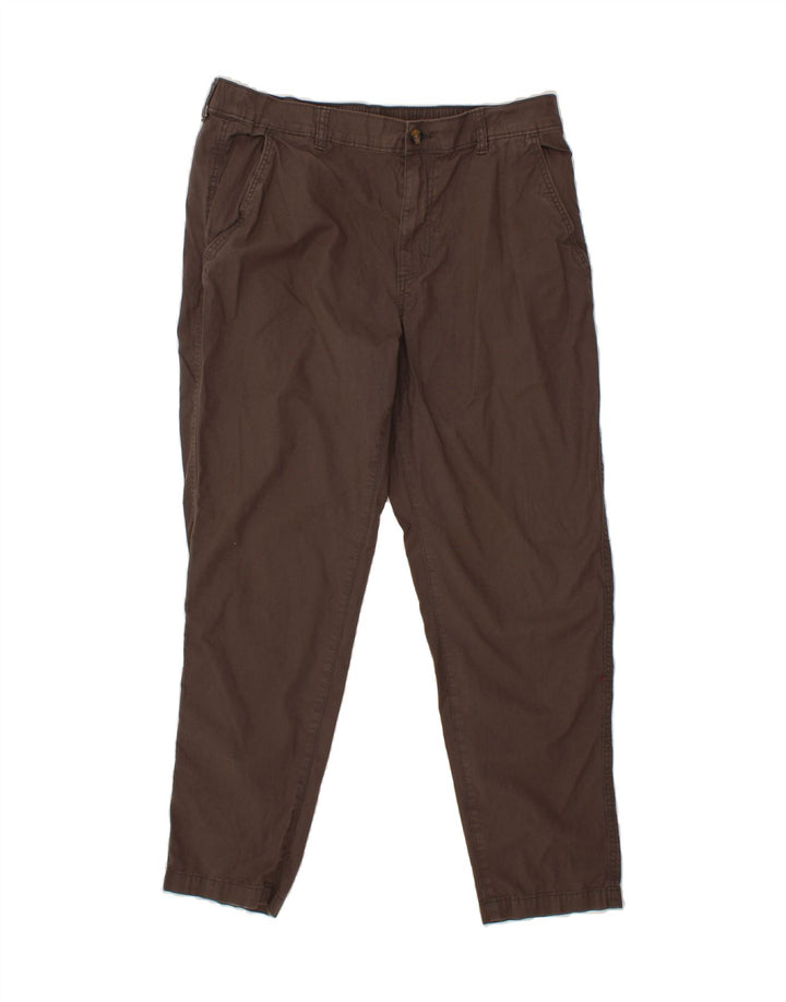 EDDIE BAUER Mens Slim Chino Trousers W36 L30 Brown Cotton Vintage Eddie Bauer and Second-Hand Eddie Bauer from Messina Hembry 