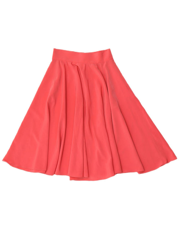 Antonio Baldan Womens Flared Skirt IT 42 Medium W26 Pink Polyester