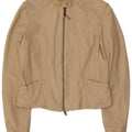 CONBIPEL Dame Læderjakke IT 42 Medium Beige Læder