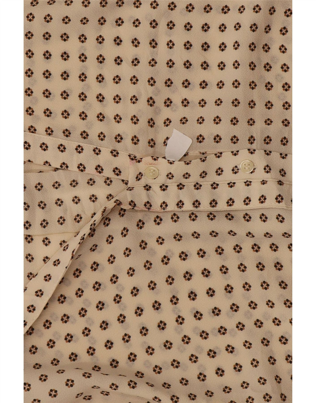 Zara skjortekjole til kvinder UK 14 Medium Beige Plettet