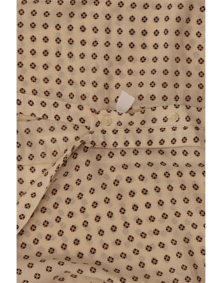 Zara skjortekjole til kvinder UK 14 Medium Beige Plettet