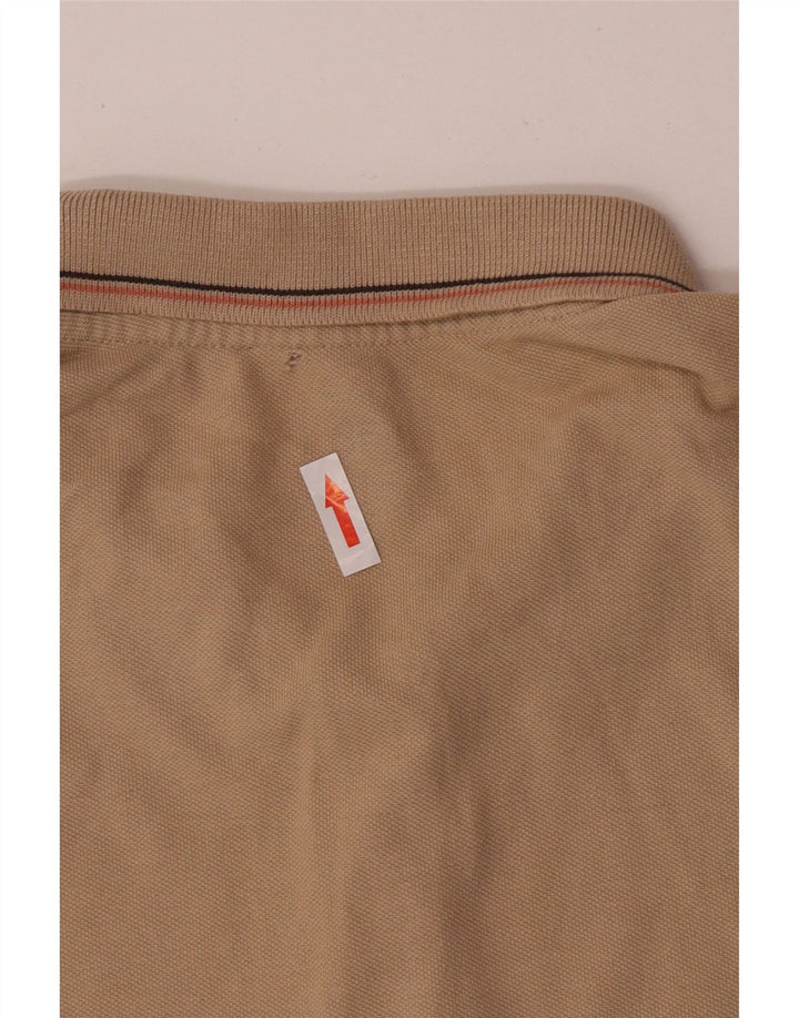 Lee Herre Regular Fit Polo Shirt Stor Beige Stribet Bomuld