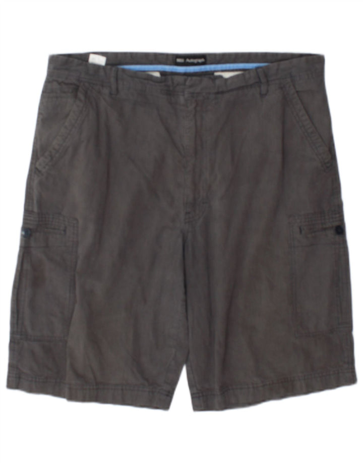 Marks & Spencer Herre Cargo Shorts W38 XL Grå Bomuld