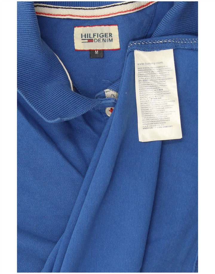 Tommy Hilfiger Dame Polo Shirt UK 12 Medium Blue Bomuld