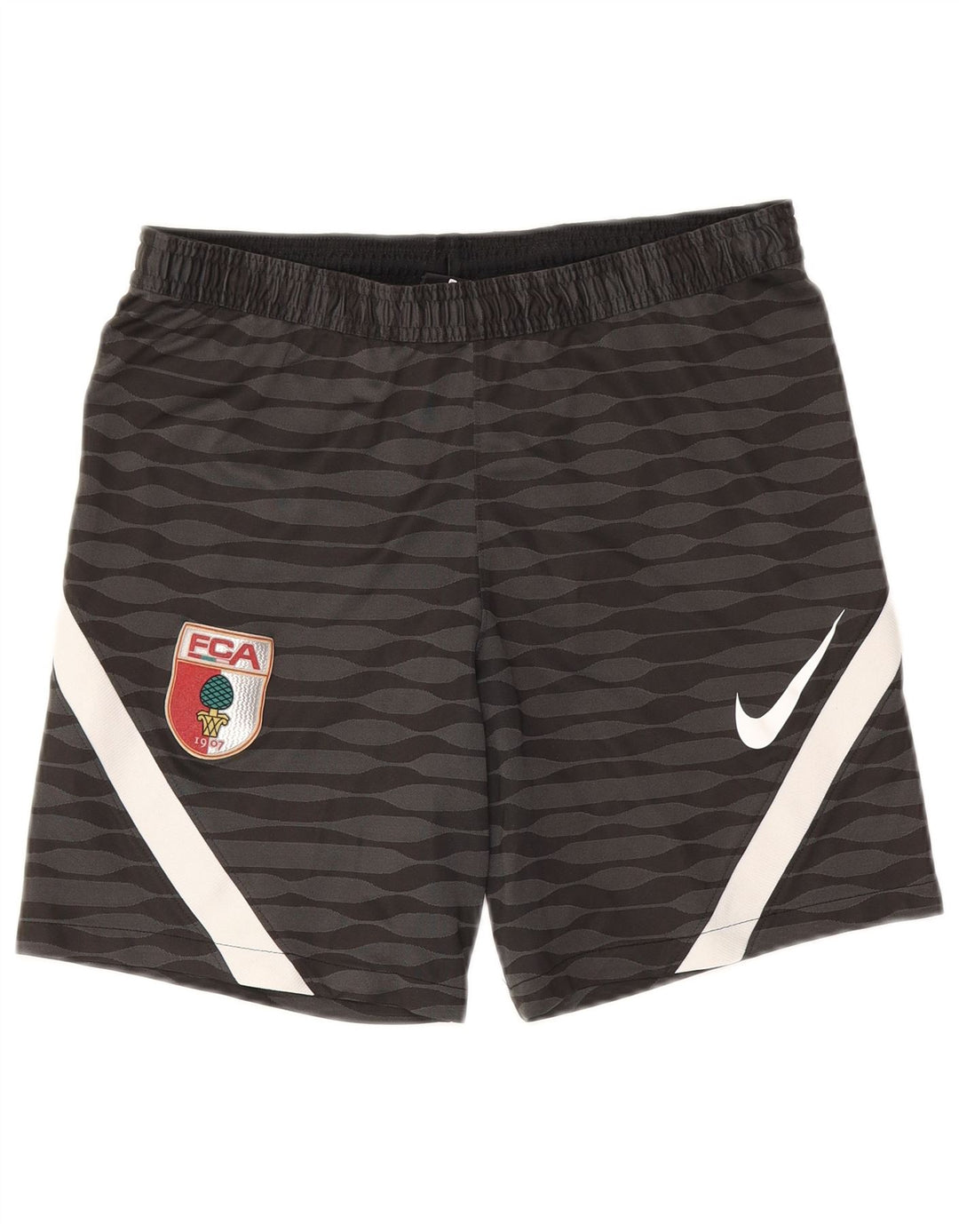 Nike Herre FC Augsburg sportsshorts store sortstribede polyester
