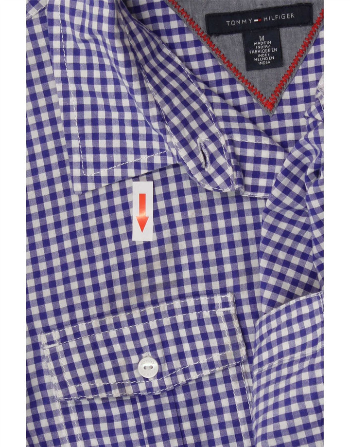 Tommy Hilfiger Dameskjorte UK 12 Medium Blue Gingham Cotton