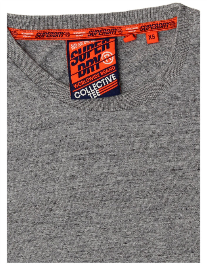 Superdry Herre T-shirt Top XS Grå Flecked Bomuld