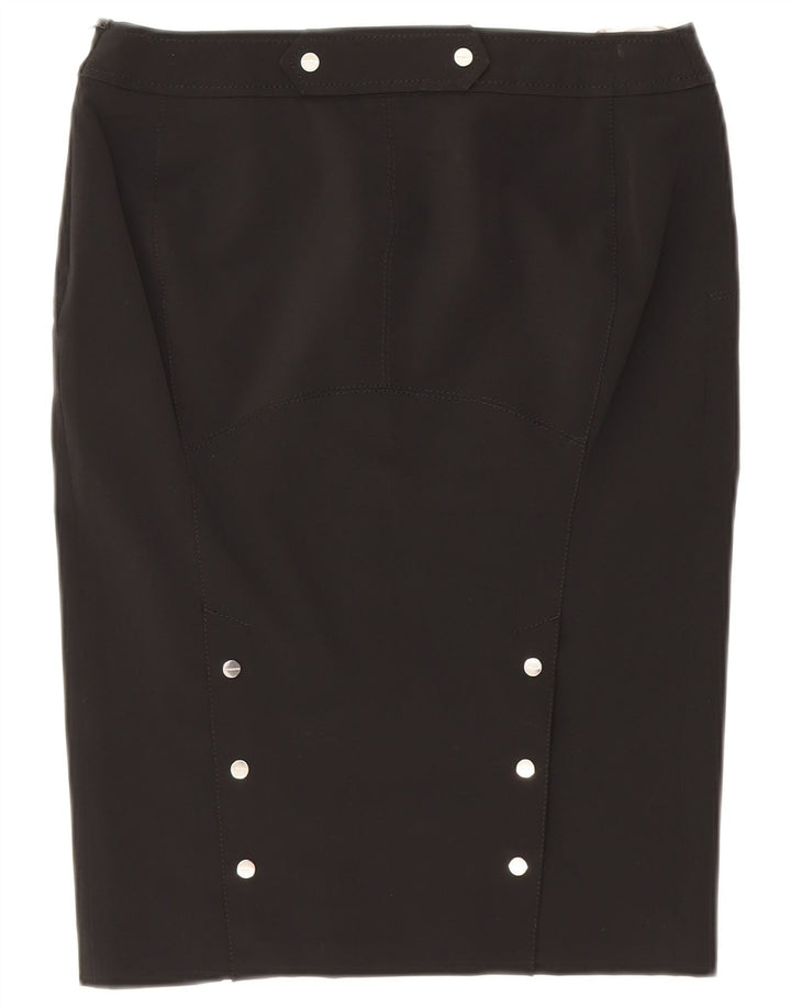 KAREN MILLEN Womens Straight Skirt UK 12 Medium W30  Black Polyester
