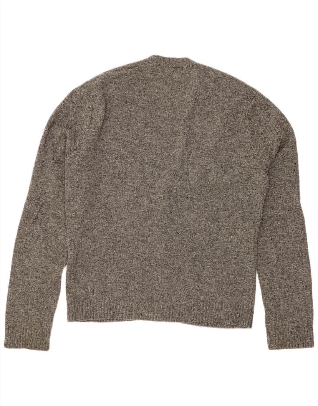 Penguin Herre Cardigan Sweater Medium Grå Lammeuld