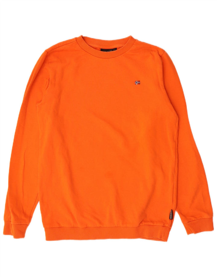 Napapijri Boys Sweatshirt Jumper 15-16 år Orange Bomuld