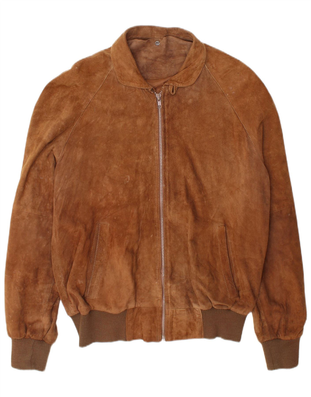 Vintage herre ruskind bomberjakke IT 50 Large Brown