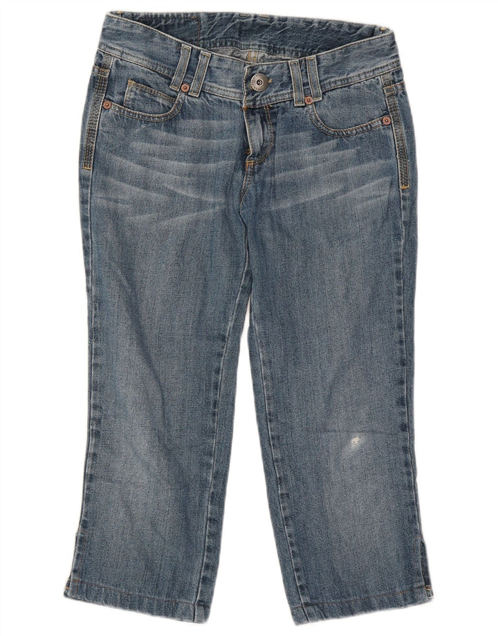 Benetton Dame Capri Jeans W28 L19 Blå