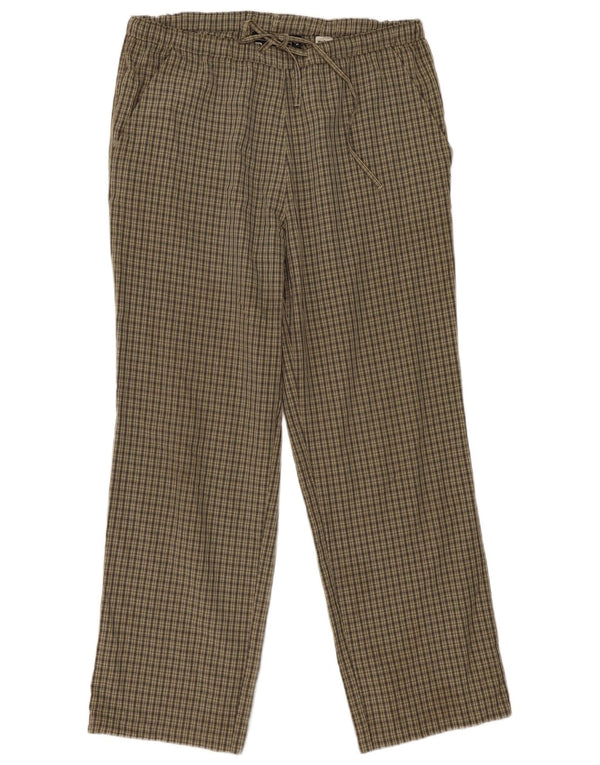 Rohan lige chinosbukser til kvinder Medium W30 L30 Khaki ternet polyester