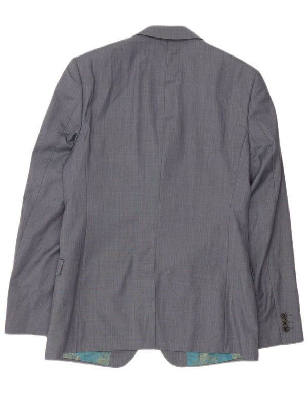 Ted Baker Mens 2 Button Blazer Jacket UK 38 Medium Grey Wool