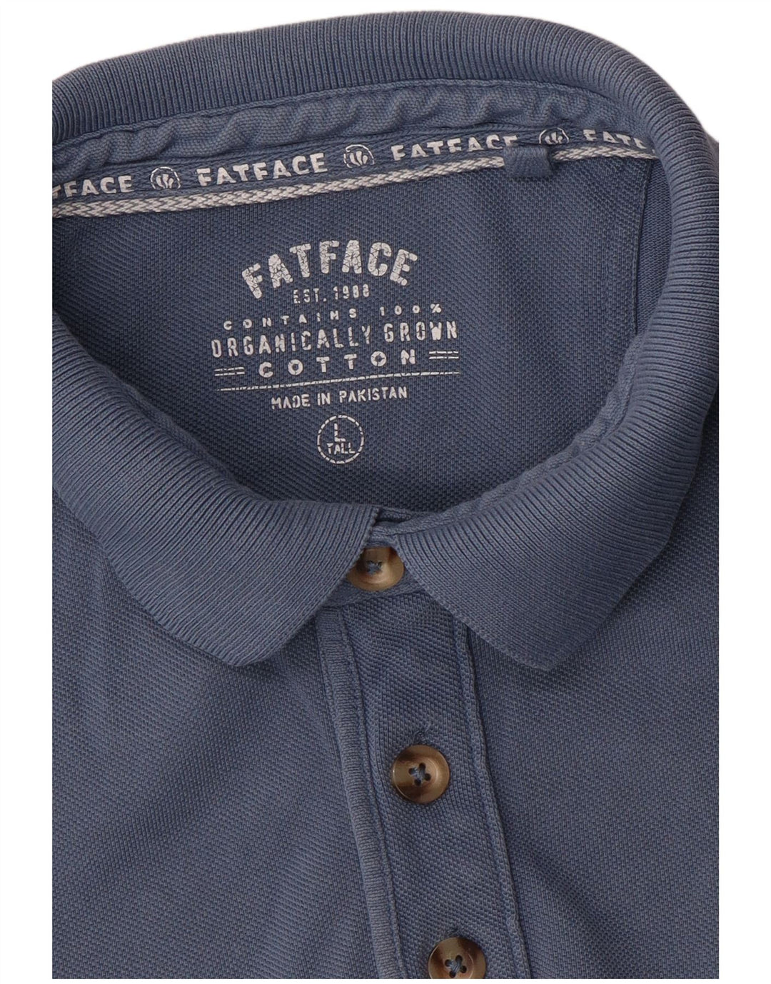 Fat Face Herre Polo Shirt Stor Marineblå Bomuld