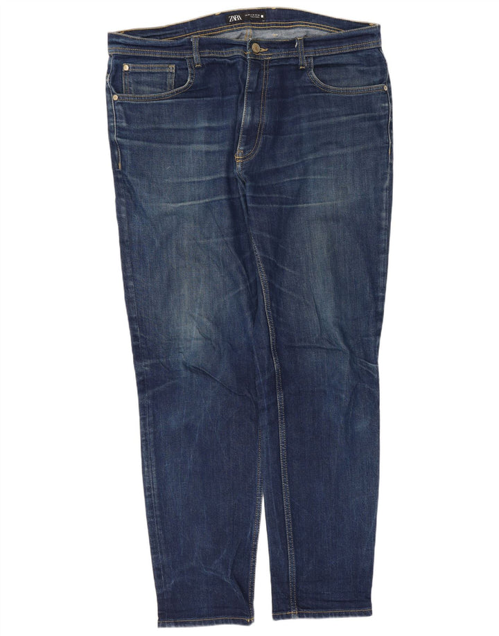 Zara Herre Tapered Jeans EU 46 XL W36 L29 Blå