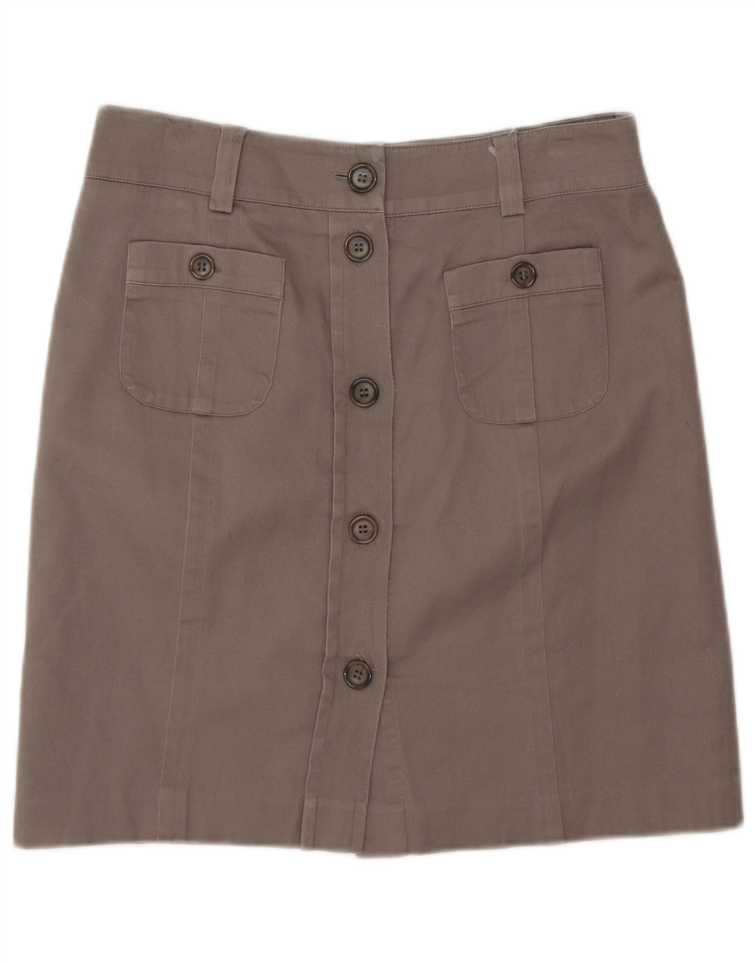 Oasis Womens Regular Midi Skirt US 10 Large W30 Brown Bomuld