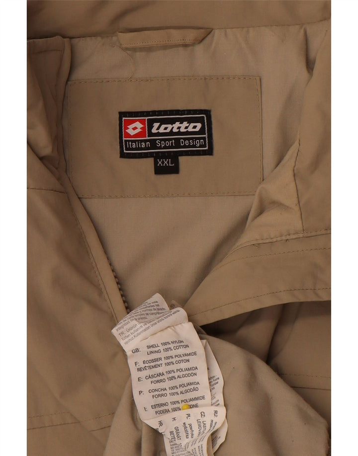 Lotto Herre Bomber Jacket UK 44 2XL Beige Nylon