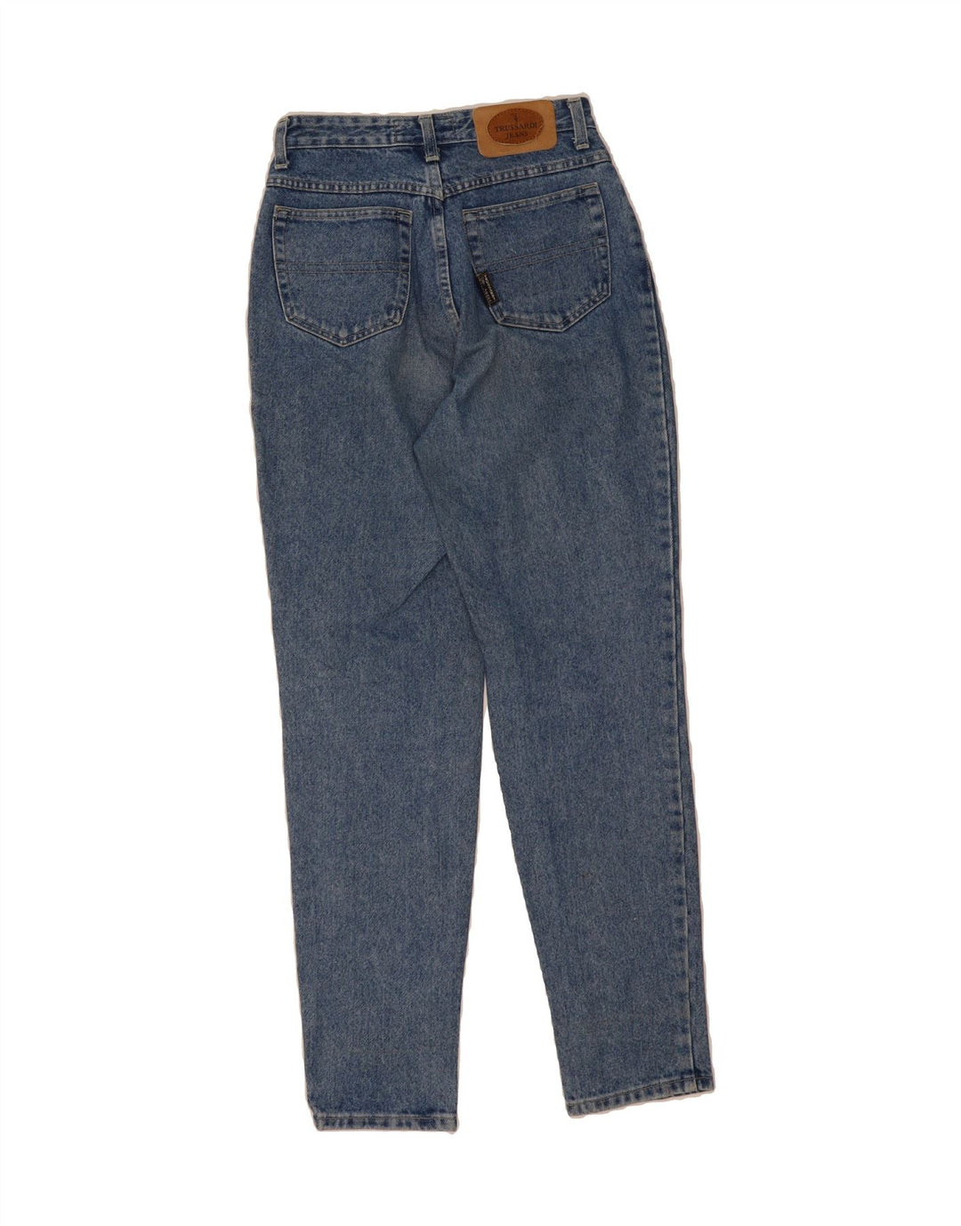 TRUSSARDI Womens Tapered Jeans IT 42 Medium W28 L30 Blue Cotton Vintage Trussardi and Second-Hand Trussardi from Messina Hembry 