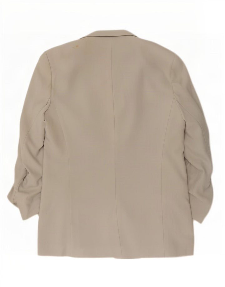 Marks & Spencer Dame Longline Open Blazer Jacket UK 12 Medium Grey