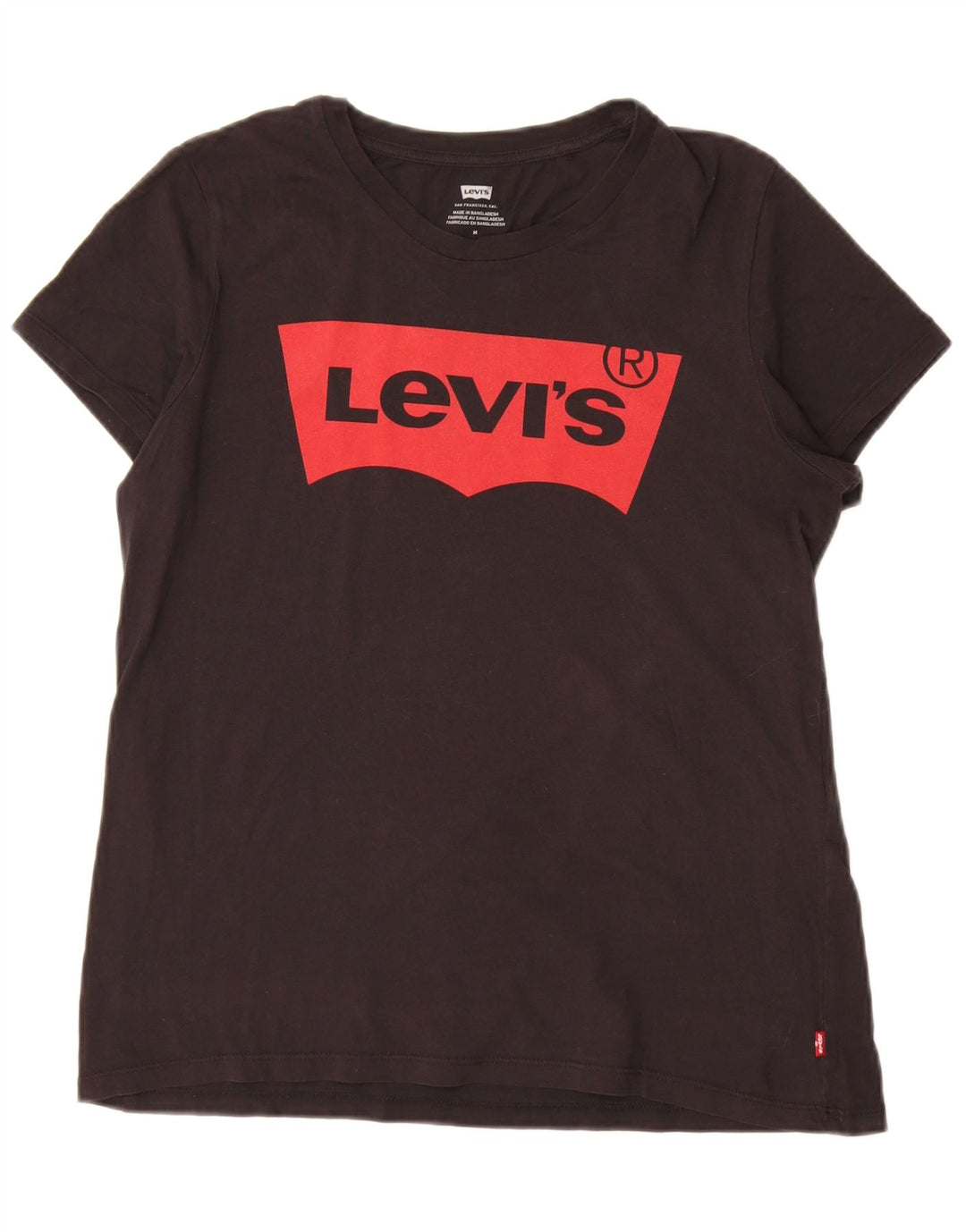 Levi's Dame Grafisk T-Shirt Top UK 14 Medium Sort