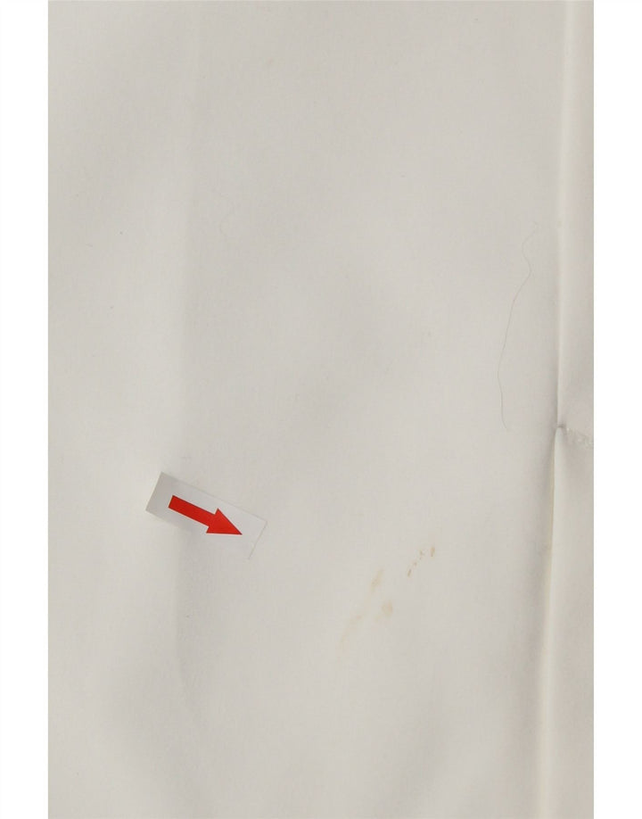 Cortefiel Womens Pencil Skirt UK 12 Medium W34 White Bomuld