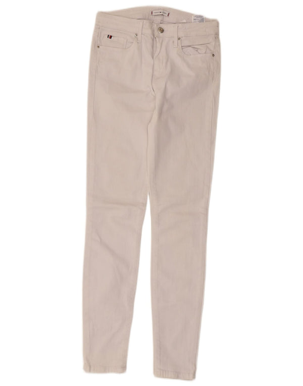 Tommy Hilfiger Dame Como Skinny Jeans W28 L32 Hvid Bomuld
