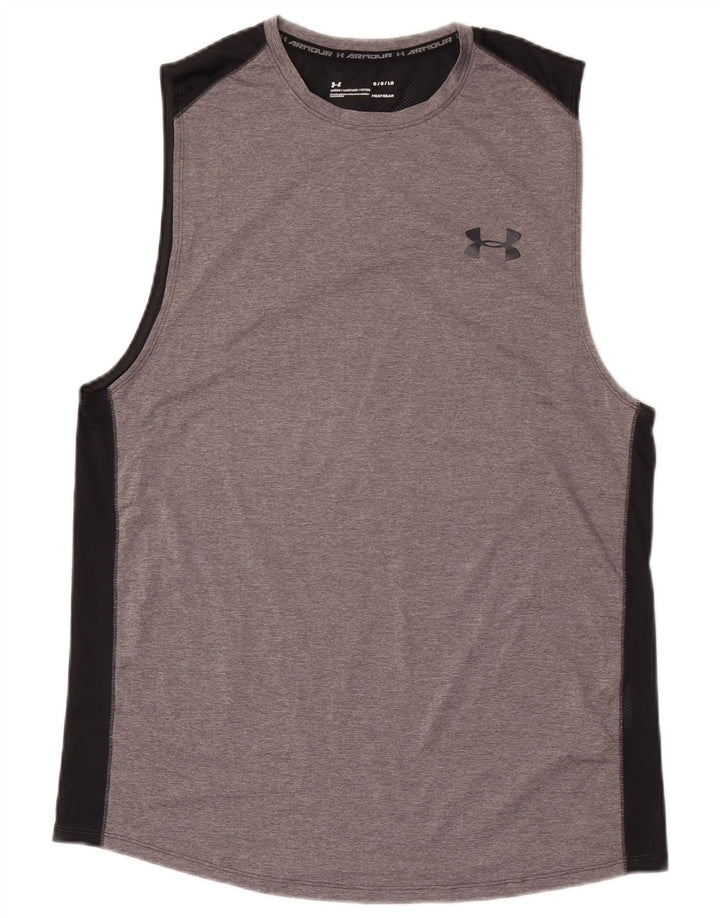 Under Armour Herre Heat Gear Vest Top Stor Grå Colourblock