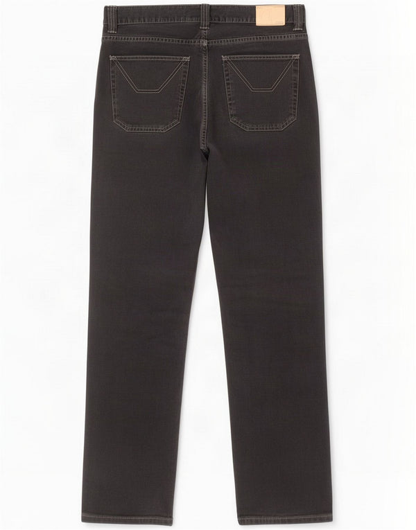 Jeckerson Mens Straight Jeans W33 L30 Grey Cotton