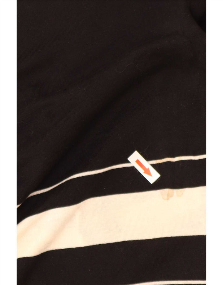 Zara Dame Bluse Top UK 12 Medium Sort Colourblock Lyocell