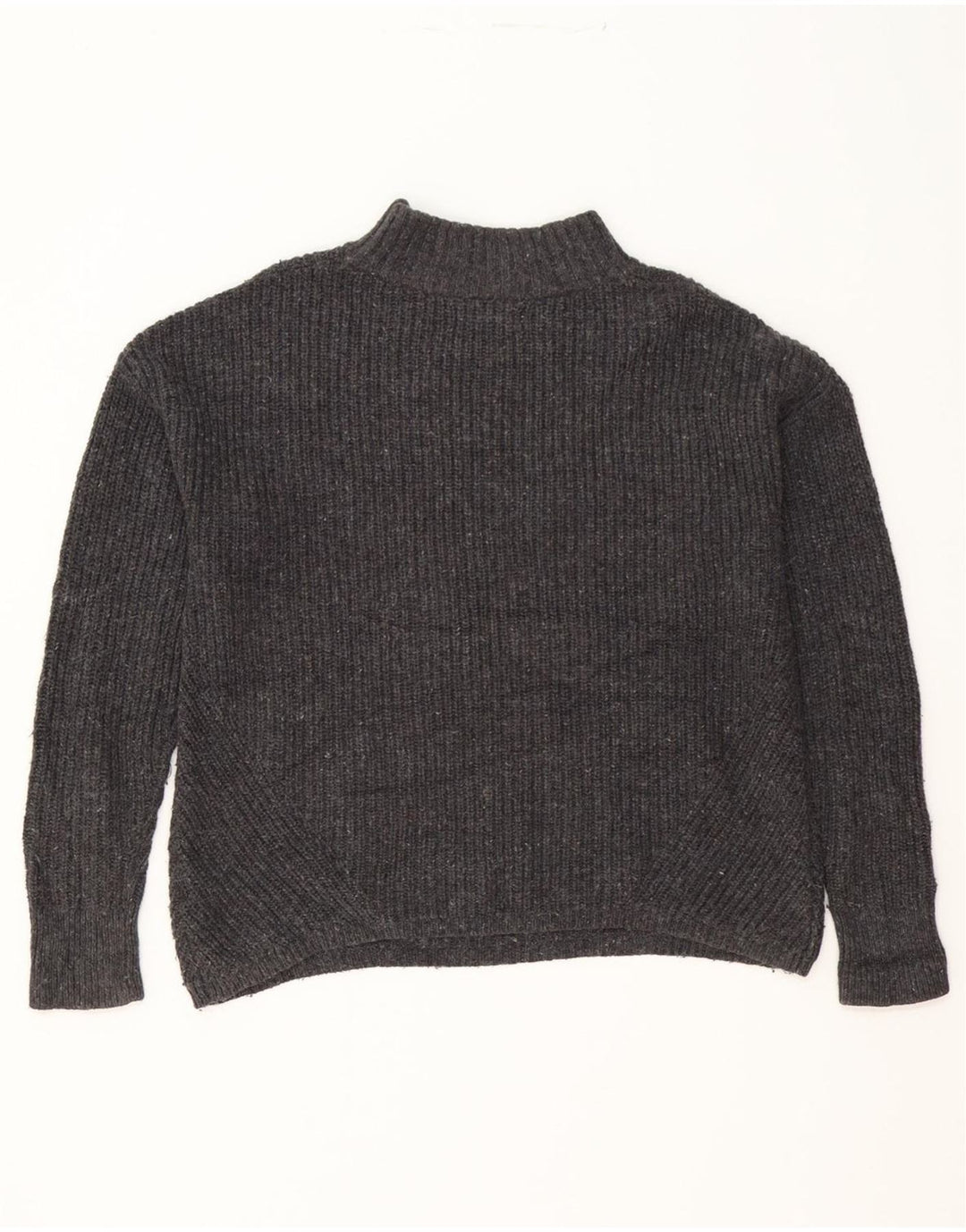 FAT FACE Womens Turtle Neck Jumper Sweater UK 12 Medium Grey Flecked Vintage Fat Face and Second-Hand Fat Face from Messina Hembry 