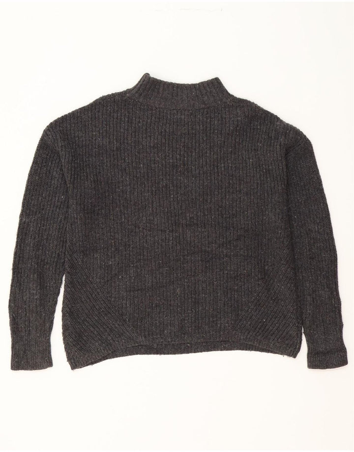 FAT FACE Womens Turtle Neck Jumper Sweater UK 12 Medium Grey Flecked Vintage Fat Face and Second-Hand Fat Face from Messina Hembry 