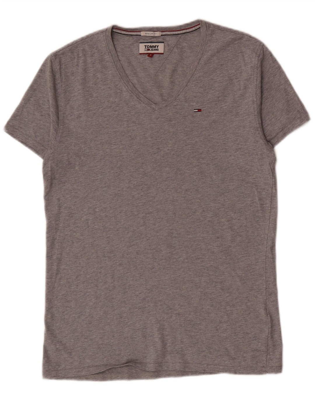 Tommy Hilfiger Herre T-Shirt Top Lille Grå Bomuld