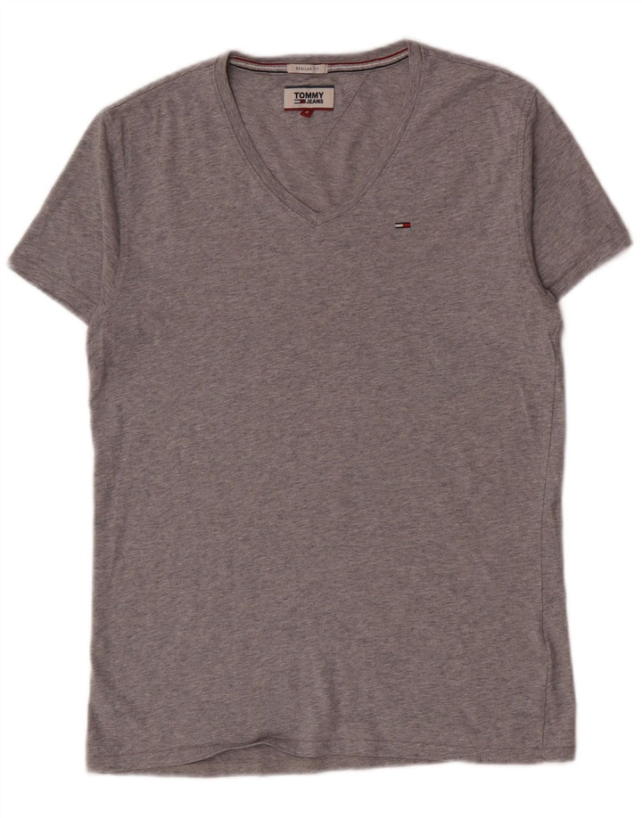 Tommy Hilfiger Herre T-Shirt Top Lille Grå Bomuld
