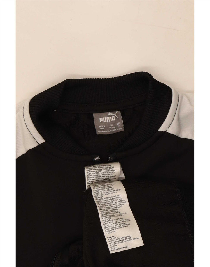 Puma Træningsdragt Topjakke til drenge 11-12 år Sort Colourblock Polyester