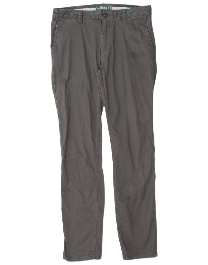 FAT FACE Herre Slim Chino Bukser W30 L32 Grå Bomuld