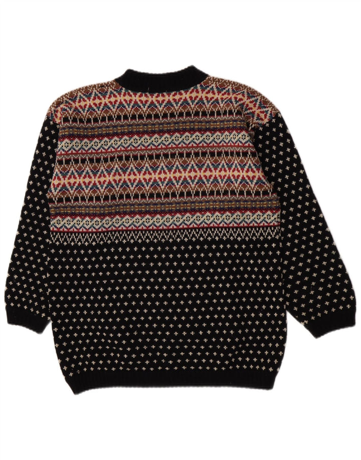 Esprit Herre Turtle Neck Jumper Sweater UK 36 Small Navy Blue Fair Isle