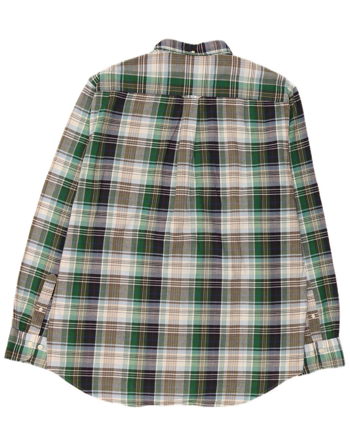 Gant herre Regular Fit skjorte størrelse 43/44 17 1/2 XL Flerfarvet ternet bomuld