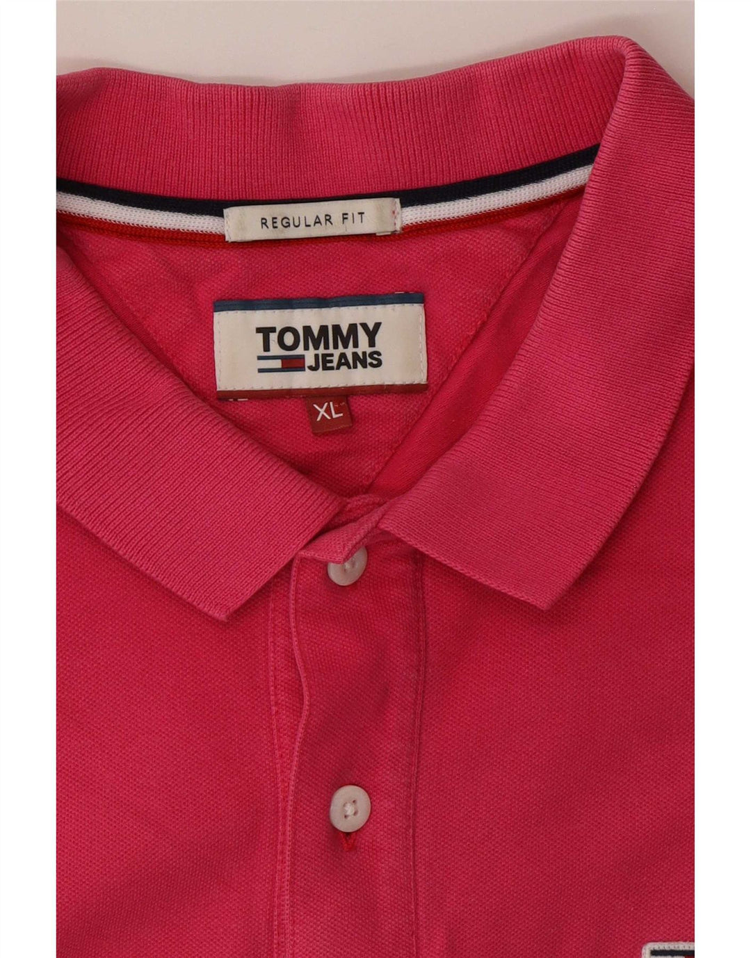 Tommy Hilfiger Herre Regular Fit Polo Shirt XL Pink