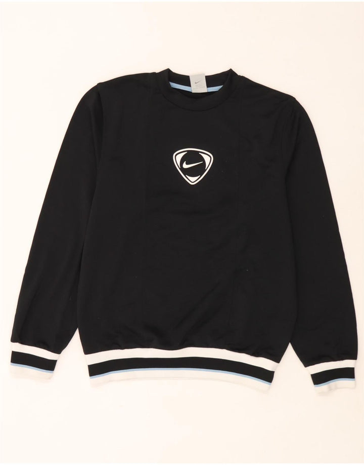 Nike Sweatshirt Jumper til mænd UK 36/38 Small Black Colourblock Polyester