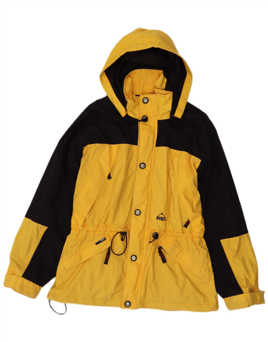 MC Kinley Herre Hætte Regnjakke UK 38 Medium Gul Colourblock Nylon