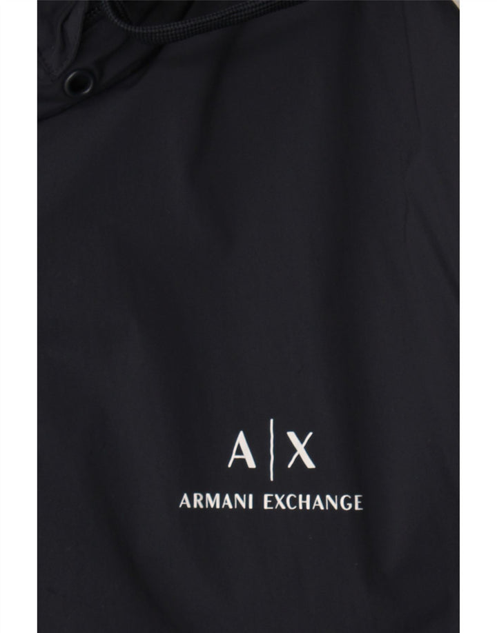 ARMANI EXCHANGE Womens Graphic Bomber Jacket UK 20 2XL Navy Blue Vintage Armani Exchange and Second-Hand Armani Exchange from Messina Hembry 