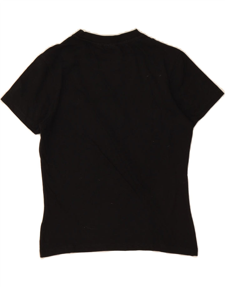 FILA Womens T-Shirt Top UK 12 Medium Black Cotton Vintage Fila and Second-Hand Fila from Messina Hembry 