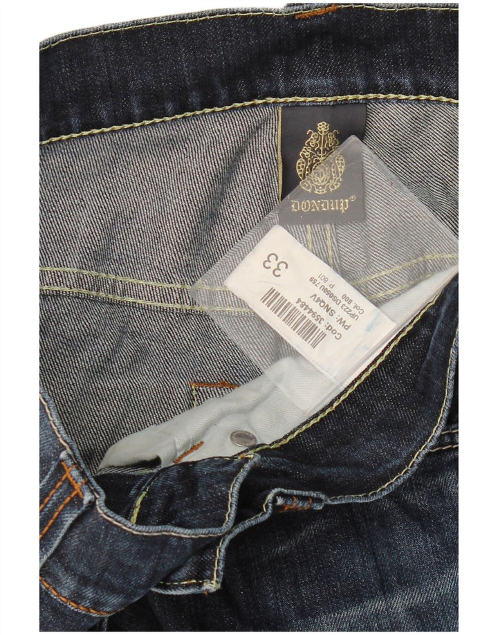 DONDUP Straight Jeans til mænd W33 L33 Marineblå Bomuld