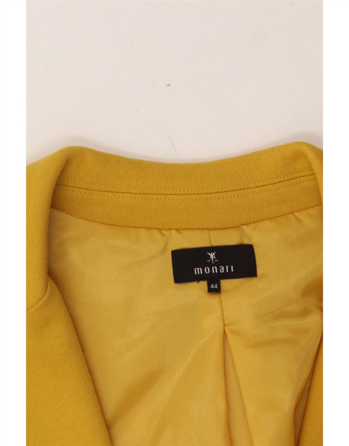 MONARI Womens 1 Button Blazer Jacket IT 44 Medium Yellow Polyester Vintage Monari and Second-Hand Monari from Messina Hembry 