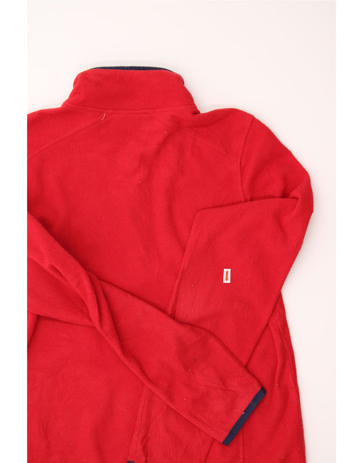 L.L.BEAN Mens Zip Neck Fleece Jumper Small Red Polyester Vintage L.L.Bean and Second-Hand L.L.Bean from Messina Hembry 
