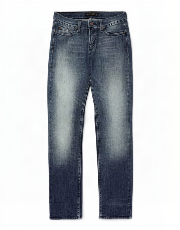 Levi's Womens 524 Super Low Straight Jeans US 5 Medium W30 L31 Blue Cotton