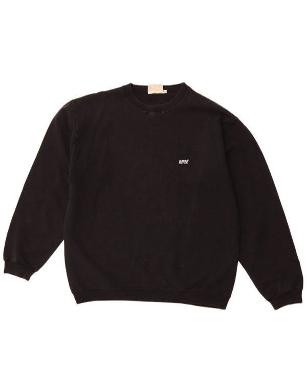 RIFLE Herre Sweatshirt Jumper XL Sort Bomuld