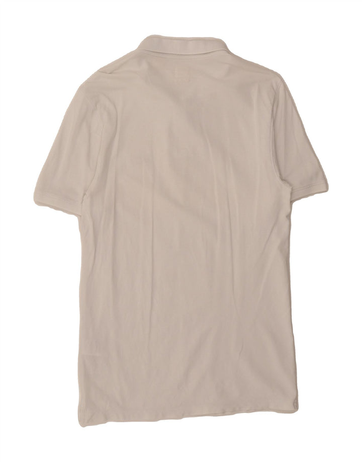 LEVI'S Mens Slim Polo Shirt Medium Off White Cotton Vintage Levi's and Second-Hand Levi's from Messina Hembry 