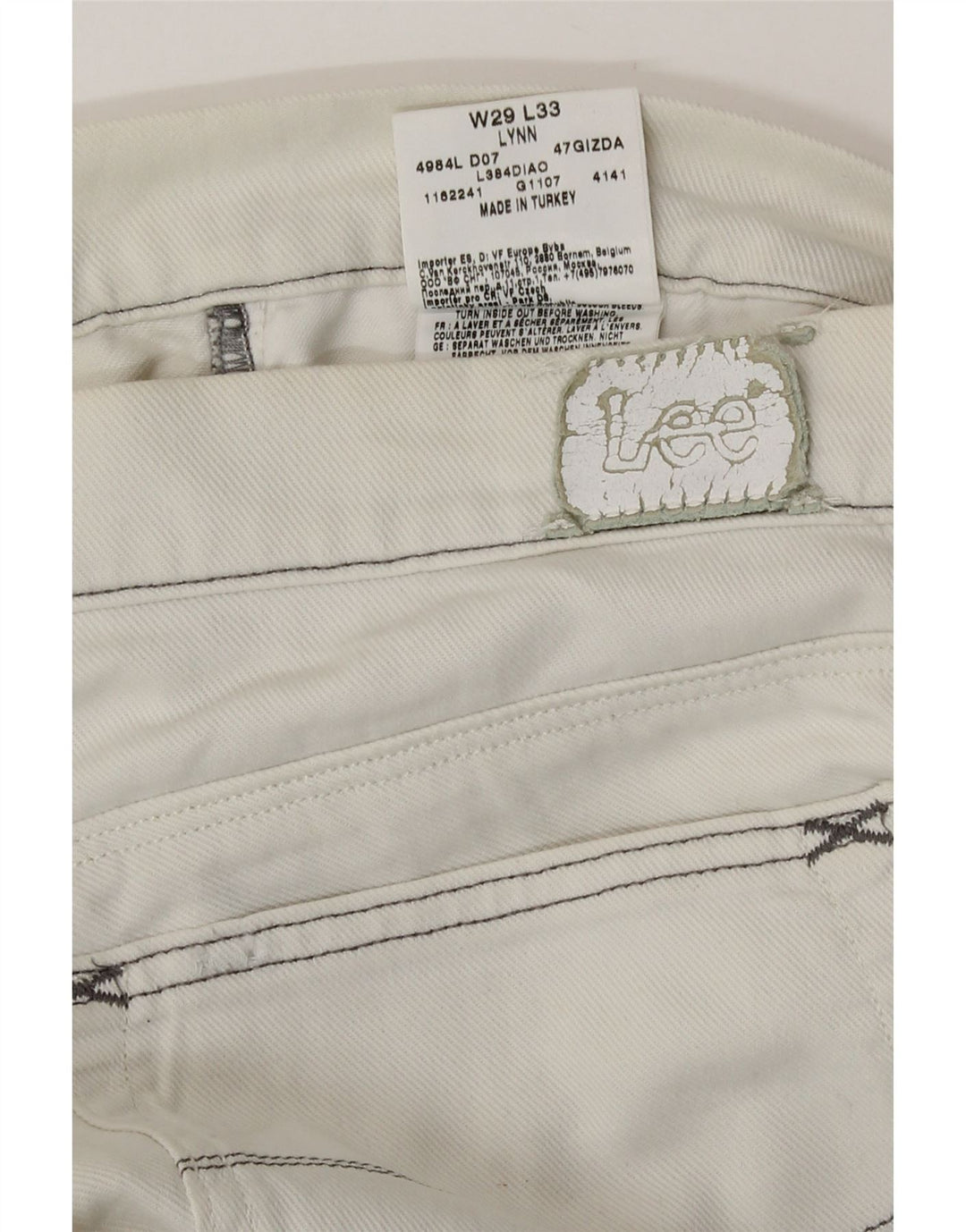 Lee Kvinder Lynn Slim Jeans W29 L33 Hvid Bomuld
